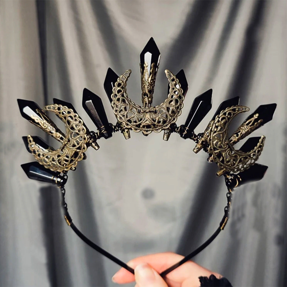 Olivenorma Acrylic Beaded Crystal Handmade Crystal Crown