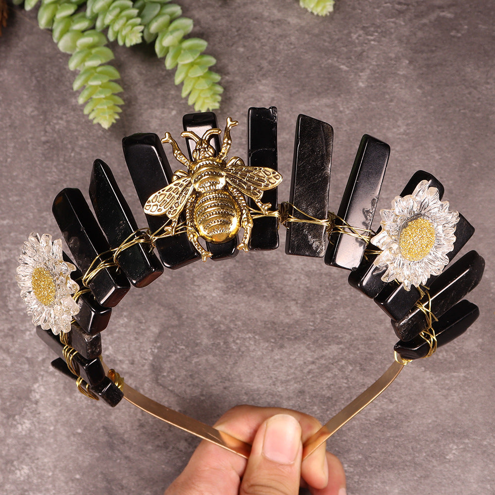 Olivenorma Daisy Bee Decoration Crystal Crown