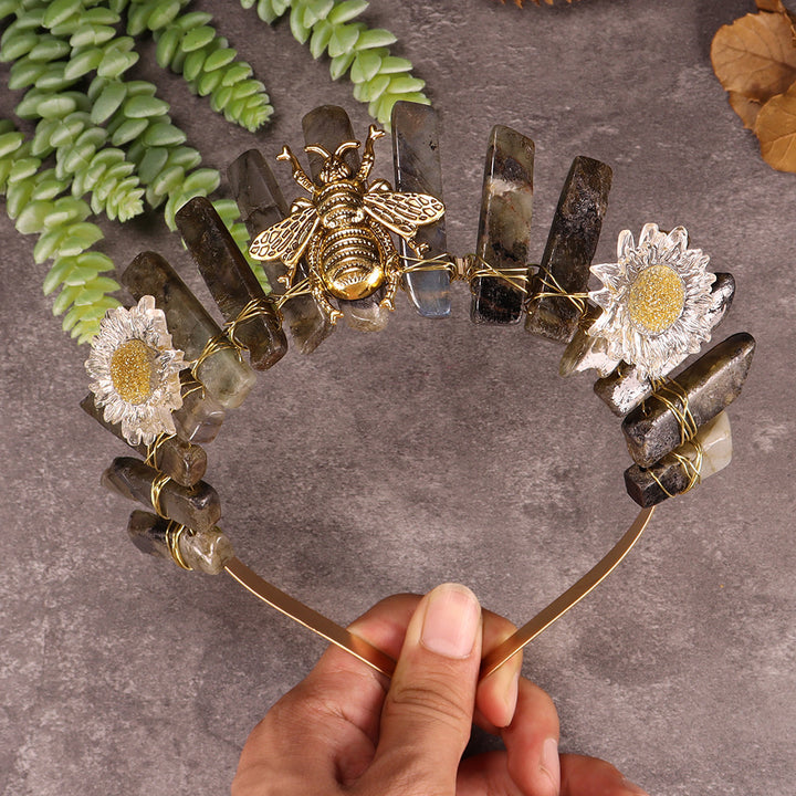 Olivenorma Daisy Bee Decoration Crystal Crown