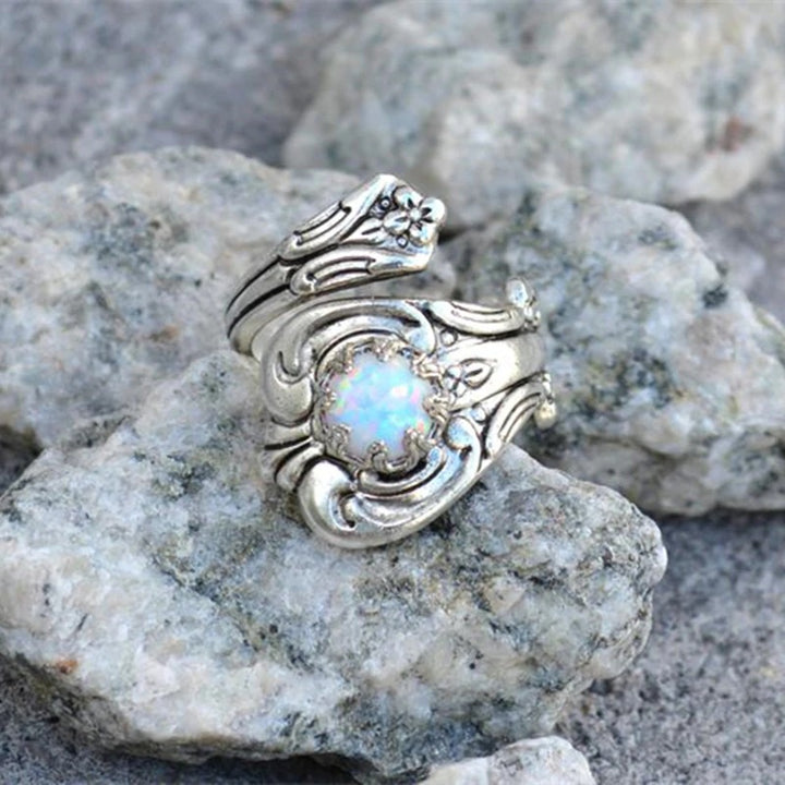 Olivenorma White Opal Adjustable Ring