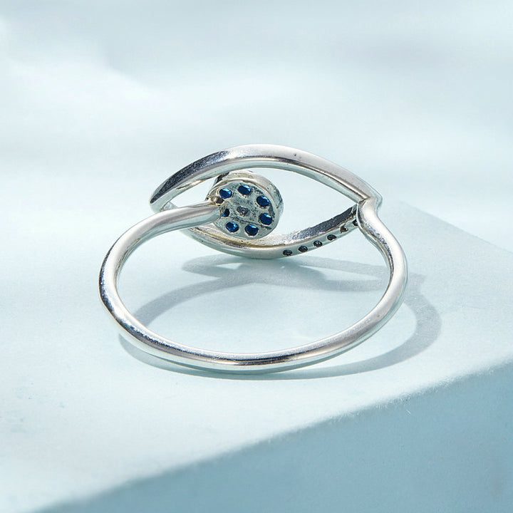 Olivenorma Sterling Silver S925 Evil Eye Adjustable Ring