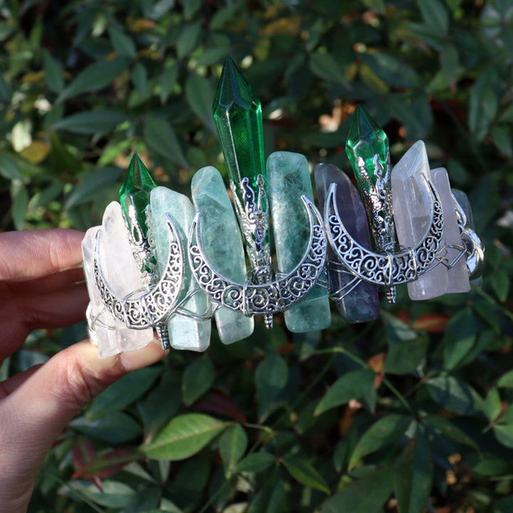 Olivenorma Bohemian Witch Handmade Crystal Crown