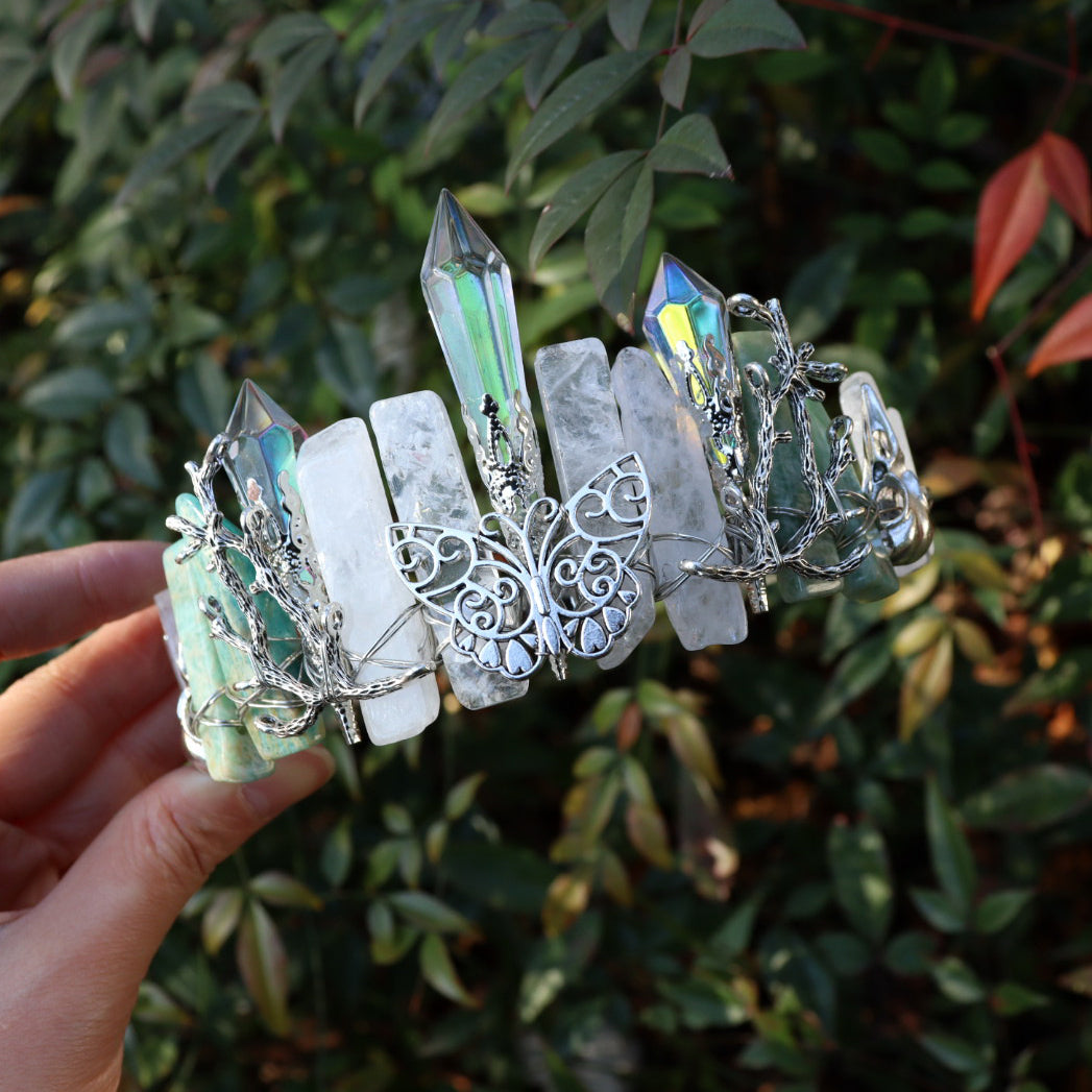 Olivenorma Bohemian Witch Handmade Crystal Crown