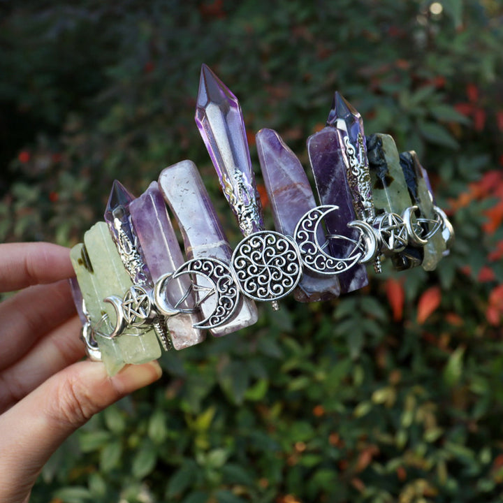 Olivenorma Bohemian Witch Handmade Crystal Crown