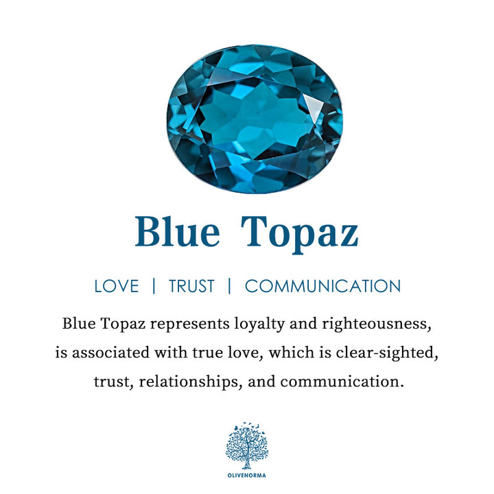 Olivenorma "Summer Lake" Blue Topaz Adjustable Ring