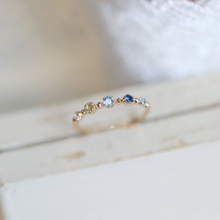 Olivenorma "Summer Lake" Blue Topaz Adjustable Ring