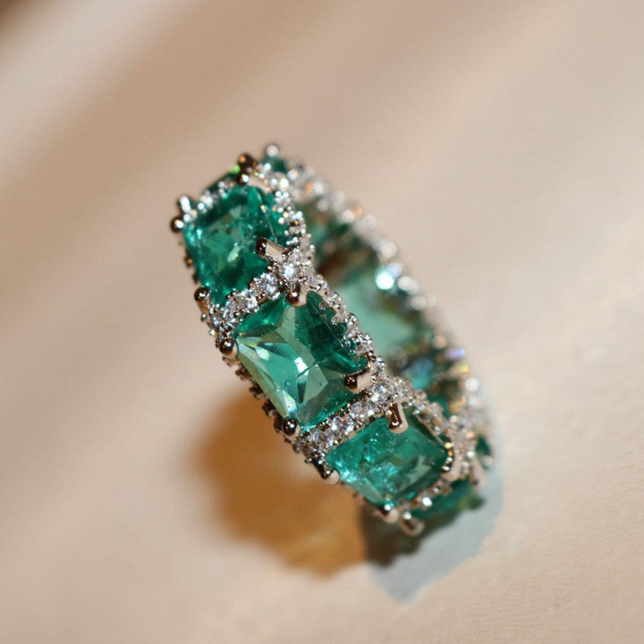 Olivenorma Ocean Blue Paraiba Tourmaline Full Eternity Ring