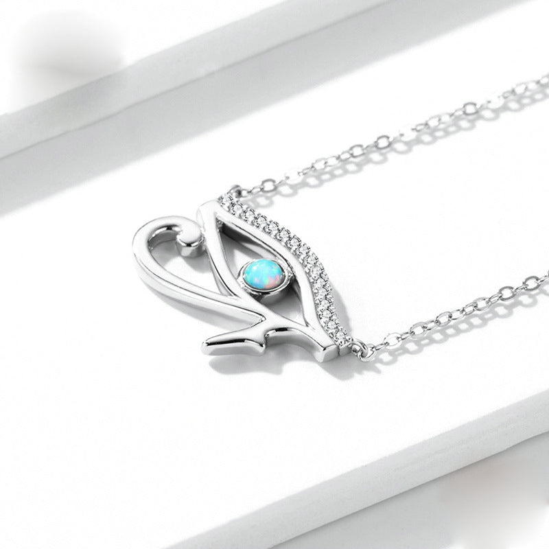 Olivenorma Eye Of Horus Opal Sterling Silver S925 Necklace - image 6