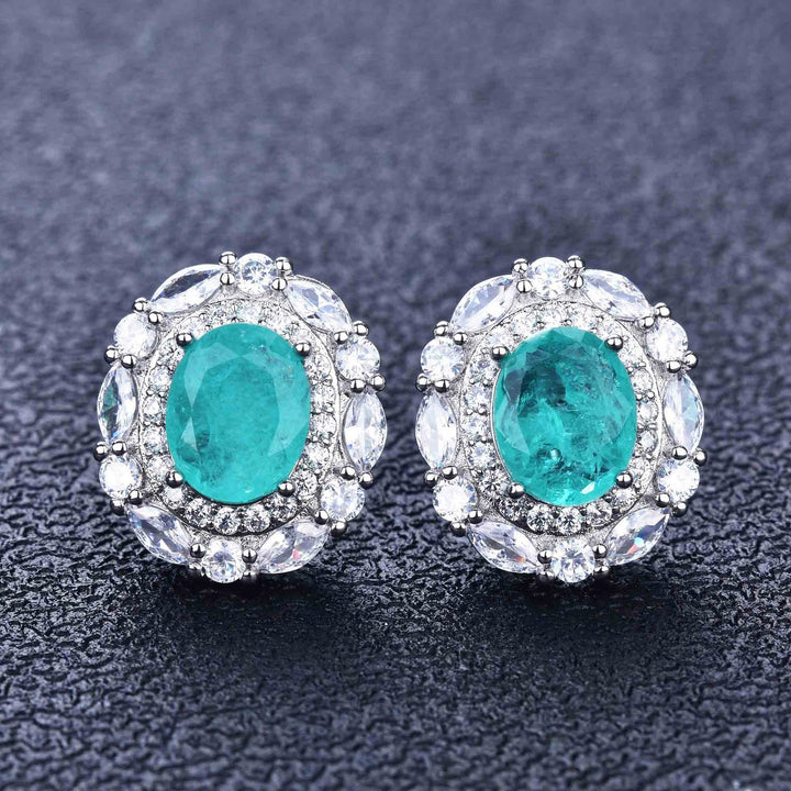 Olivenorma Flowers Paraiba Tourmaline Jewelry Set