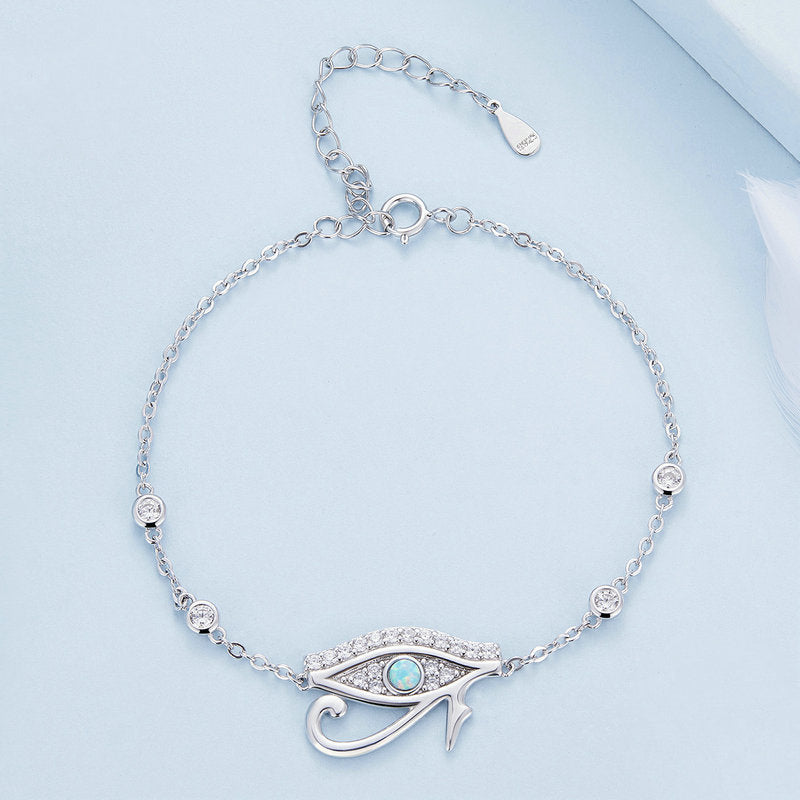 Olivenorma S925 Sterling Silve Eye Of Horus Bracelet