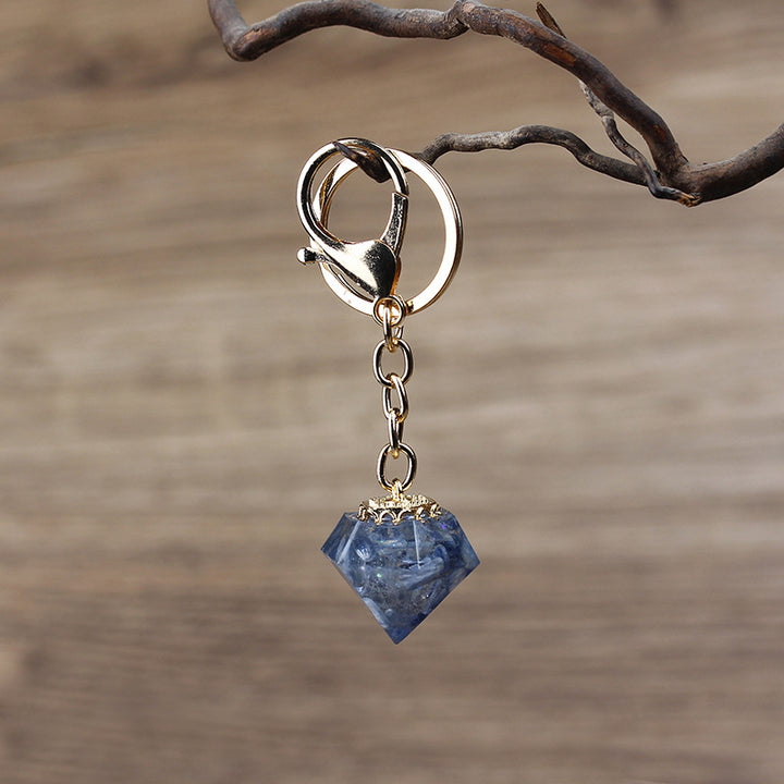 Olivenorma Natural Crystal Gravel Orgone Keychain - Kyanite - image 22