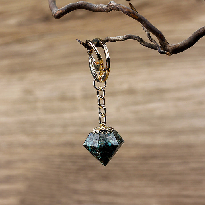 Olivenorma Natural Crystal Gravel Orgone Keychain - Turquoise - image 24