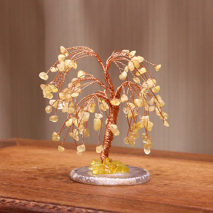 Olivenorma Citrine Gravel Weeping Willow Feng Shui Tree