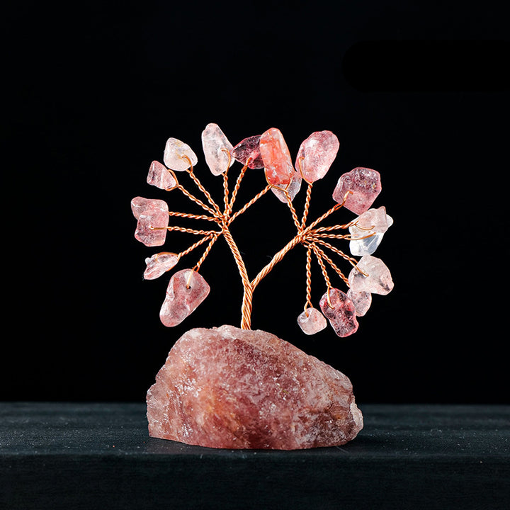 Olivenorma Natural Colorful Crystal Gravel Feng Shui Tree