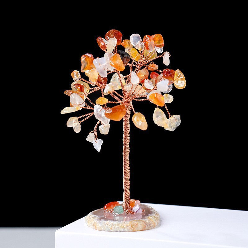 Olivenorma Natural Colorful Crystal Gravel Feng Shui Tree