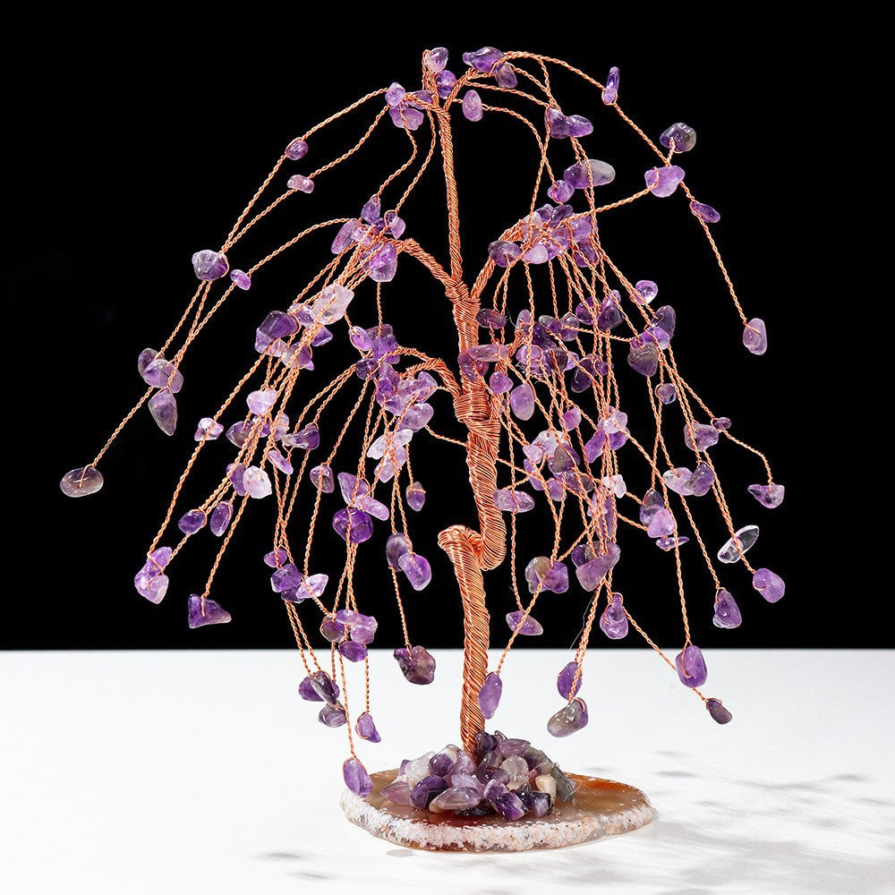 Olivenorma Natural Colorful Crystal Gravel Feng Shui Tree