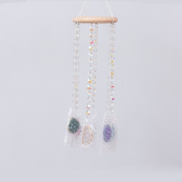 Olivenorma AB-Colorful Hanging Agate Crystal Suncatcher Wind Chime