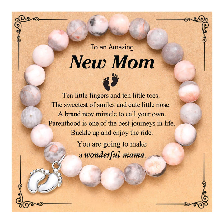 Olivenorma New Mom Gifts Natural Stone Beaded Bracelet