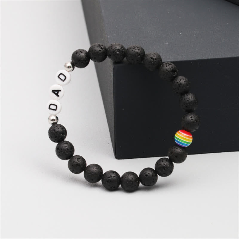 Olivenorma "DAD" Chakra Natural Stone Beaded Bracelet