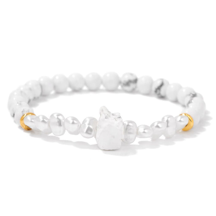 Olivenorma 6mm Irregular Natural Crystal Beads Bracelet