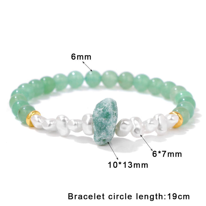 Olivenorma 6mm Irregular Natural Crystal Beads Bracelet