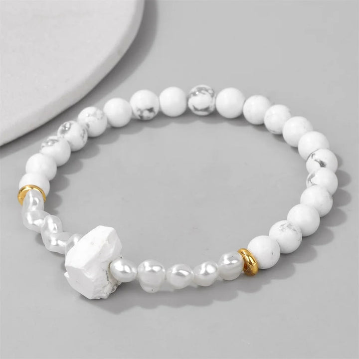 Olivenorma 6mm Irregular Natural Crystal Beads Bracelet