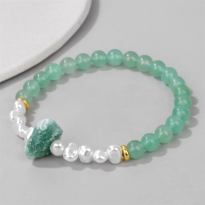 Olivenorma 6mm Irregular Natural Crystal Beads Bracelet