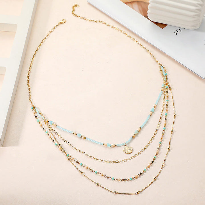 Olivenorma Aquamarine Sun Stone Jewelry Set