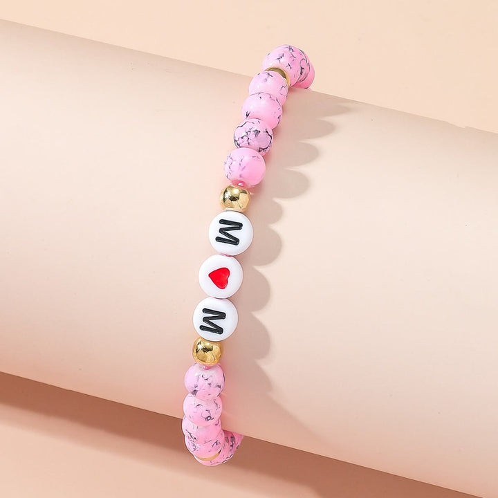Olivenorma "MOM" Pink Turquoise Bracelet