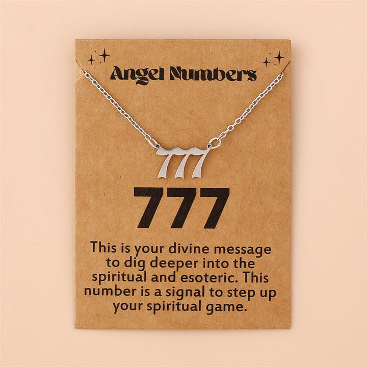 Olivenorma Angel Number Stainless Steel Necklace