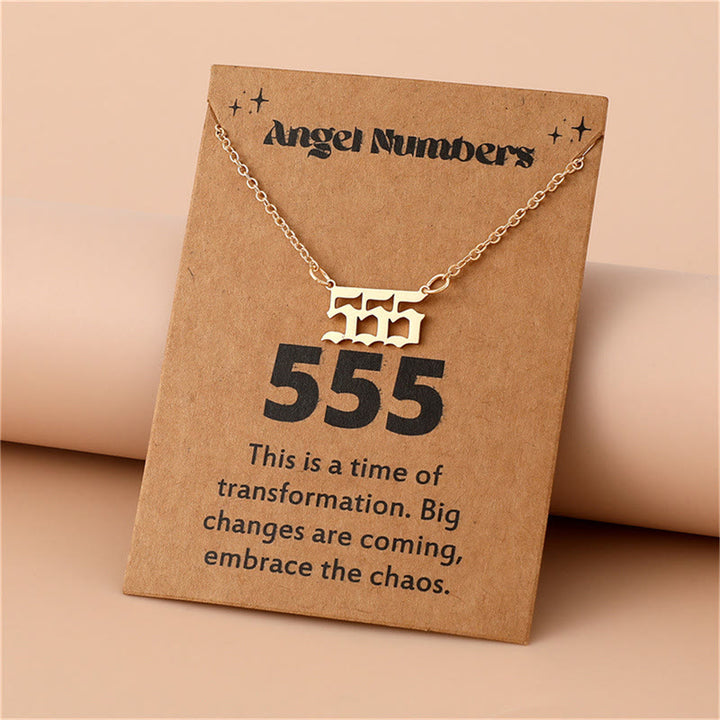 Olivenorma Angel Number Stainless Steel Necklace