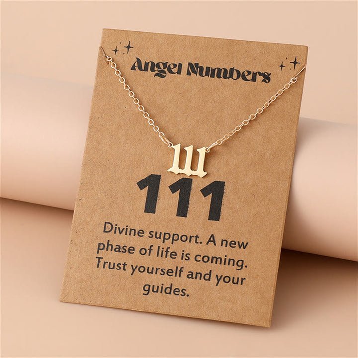 Olivenorma Angel Number Stainless Steel Necklace