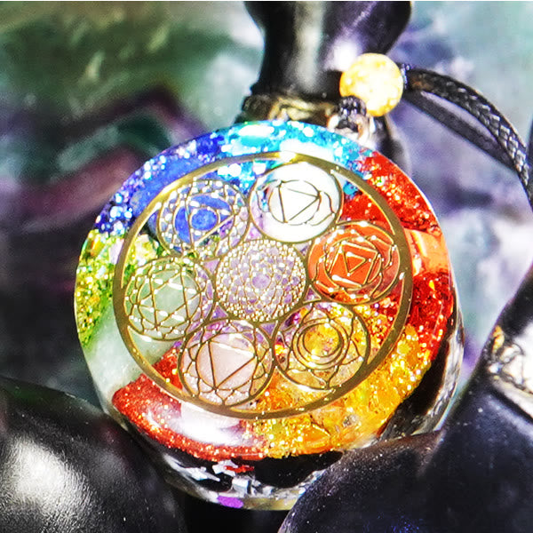 Olivenorma Chakra Energy Healing Orgone Necklace