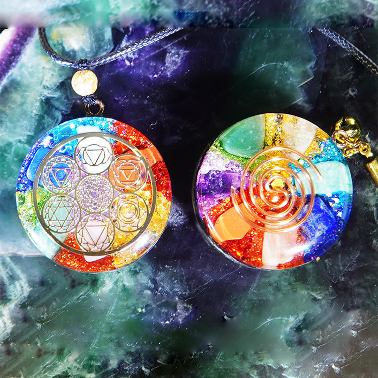 Olivenorma Chakra Energy Healing Orgone Necklace