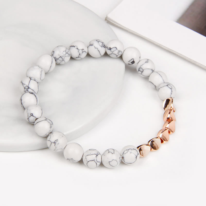 Olivenorma Natural Crystal Alloy Button Beads Bracelet