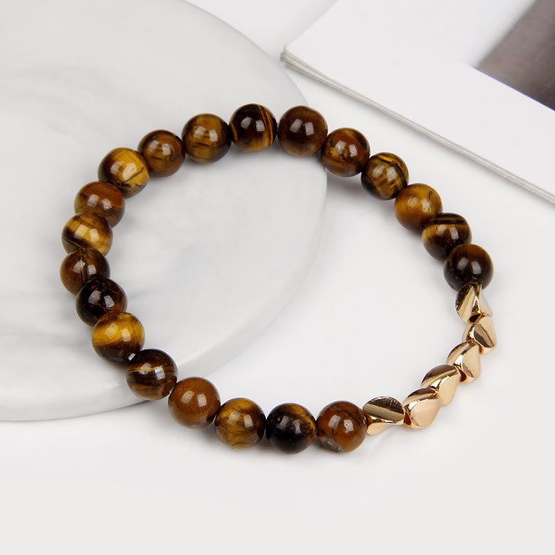 Olivenorma Natural Crystal Alloy Button Beads Bracelet