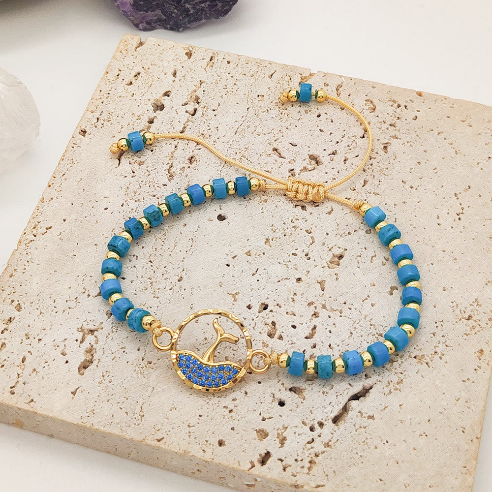 Olivenorma Turquoise Sapphire Dolphin Bracelet