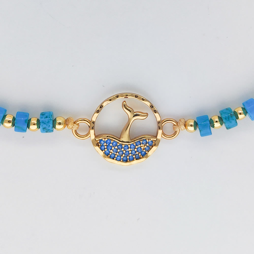 Olivenorma Turquoise Sapphire Dolphin Bracelet