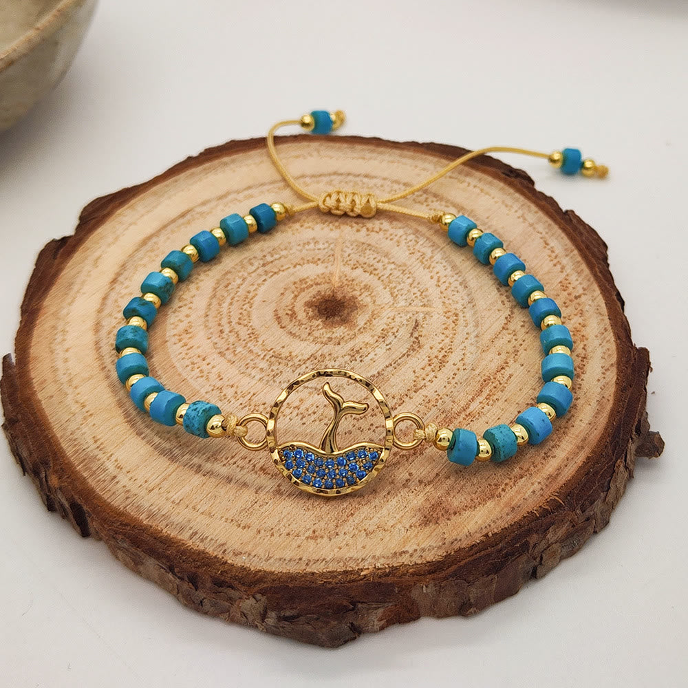 Olivenorma Turquoise Sapphire Dolphin Bracelet