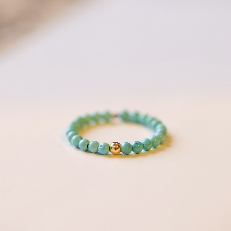 Olivenorma Extra Fine 2mm Small Turquoise Bead Ring