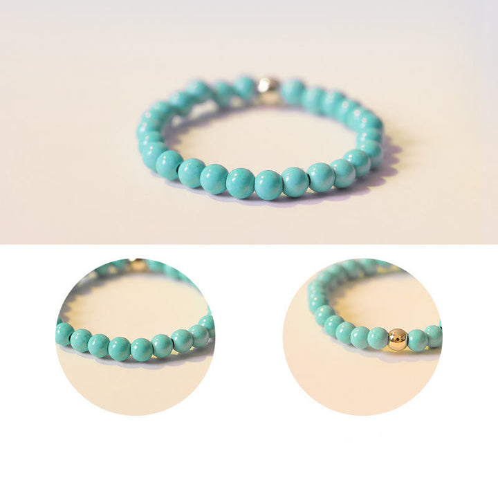 Olivenorma Extra Fine 2mm Small Turquoise Bead Ring