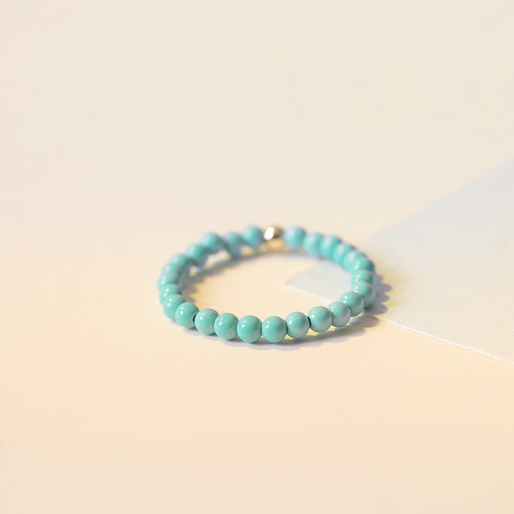 Olivenorma Extra Fine 2mm Small Turquoise Bead Ring - image 7