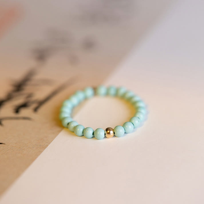 Olivenorma Extra Fine 2mm Small Turquoise Bead Ring