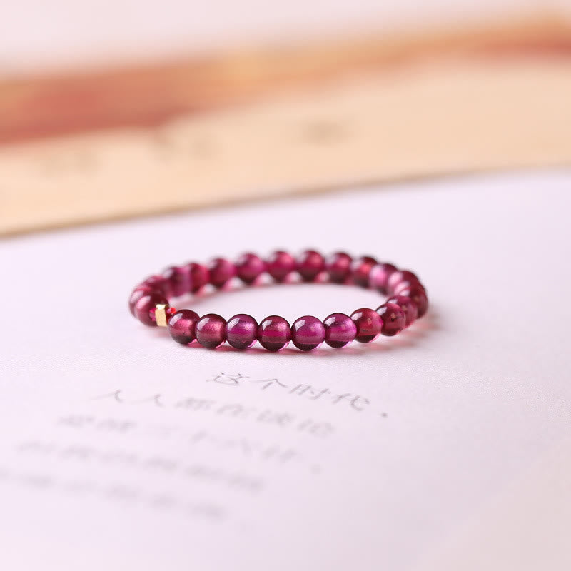 Olivenorma Extra Fine 2mm Garnet Bead Ring