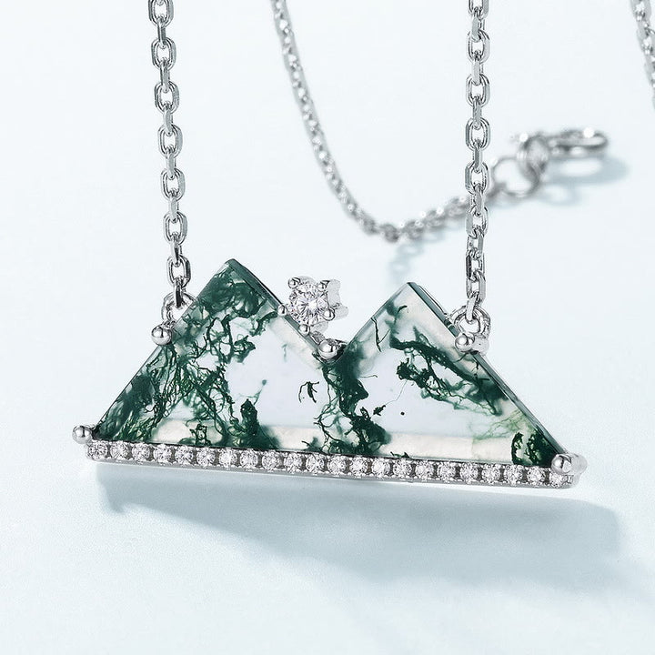 Olivenorma Mountains Moss Agate Design Necklace - image 4