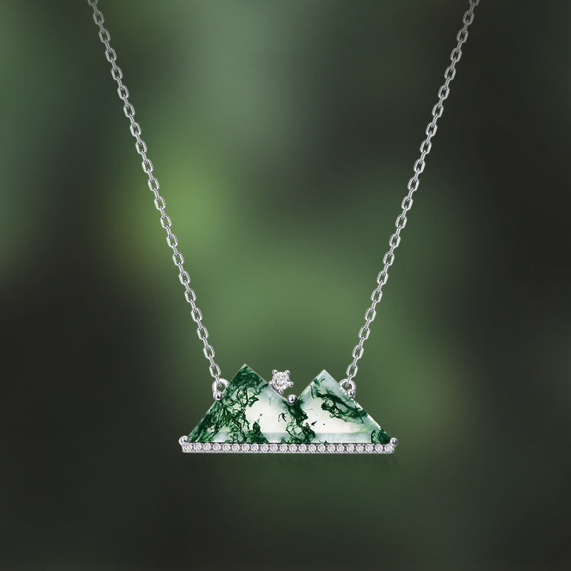 Olivenorma Mountains Moss Agate Design Necklace - image 6
