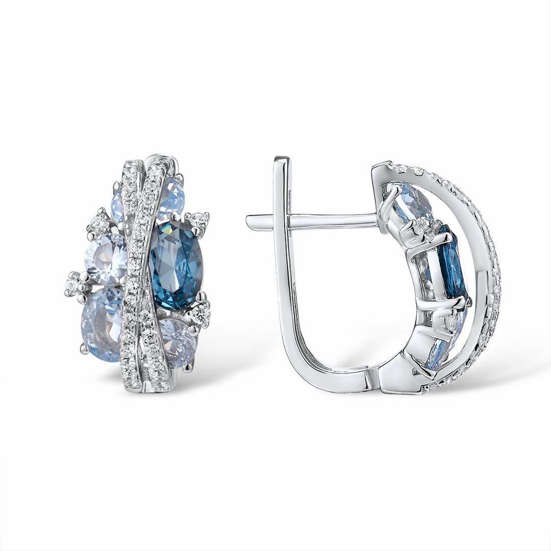 FREE Today: 925 Sterling Silver Twist Dangle Aquamarine Ring/ Necklace/ Earrings - image 9