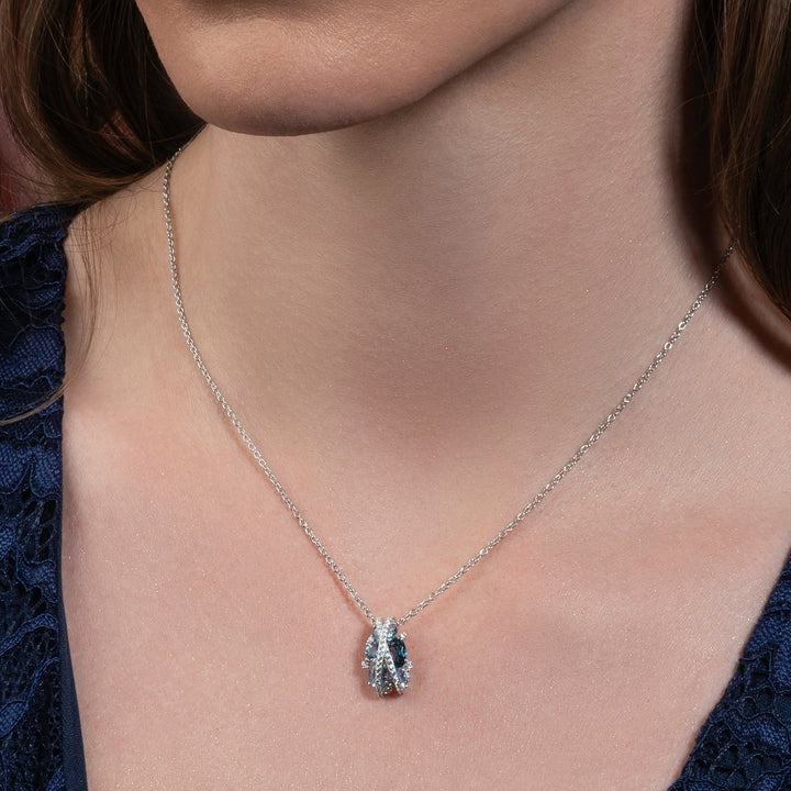 FREE Today: 925 Sterling Silver Twist Dangle Aquamarine Ring/ Necklace/ Earrings - image 6