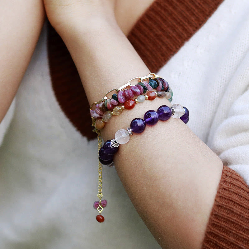 Olivenorma Bohemian Natural Stone Handmade Bracelet