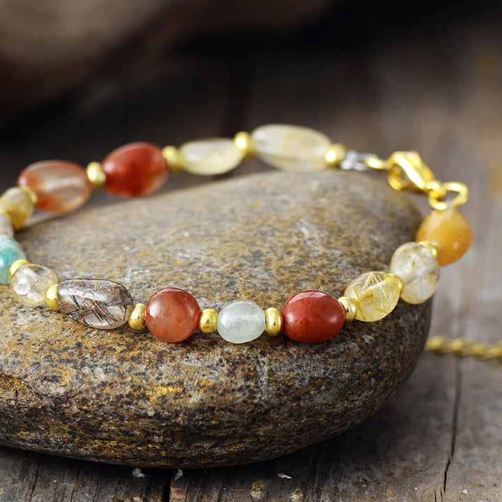 Olivenorma Bohemian Natural Stone Handmade Bracelet